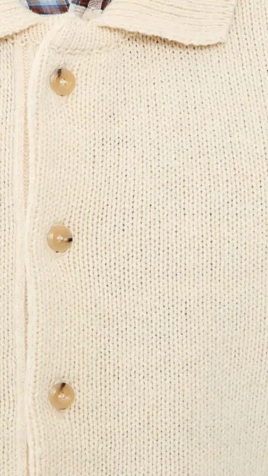 Howlin' Echoes of Dust Collared Cardigan Ecru Sand | Thumbnail 6