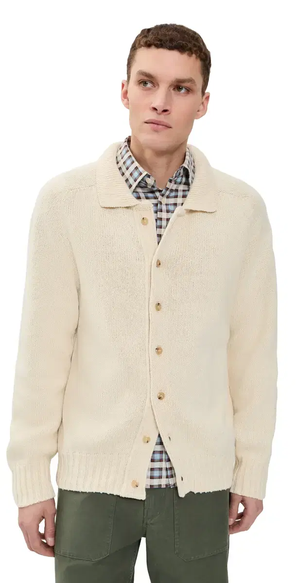 Howlin' Echoes of Dust Collared Cardigan Ecru Sand