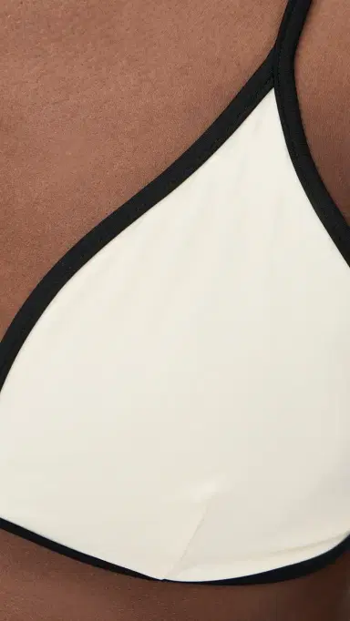 Onia Aimee Bikini Top Egret/Black | Thumbnail 6