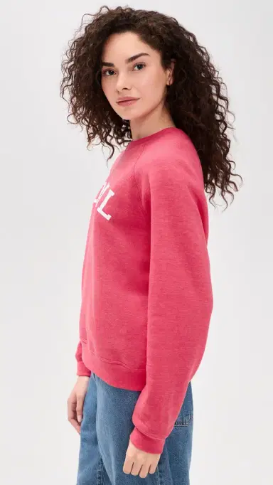 Sunny Somewhere Raglan Sweatshirt Heathered Red | Thumbnail 4 Sunny Somewhere Raglan Sweatshirt Heathered Red | Thumbnail 4