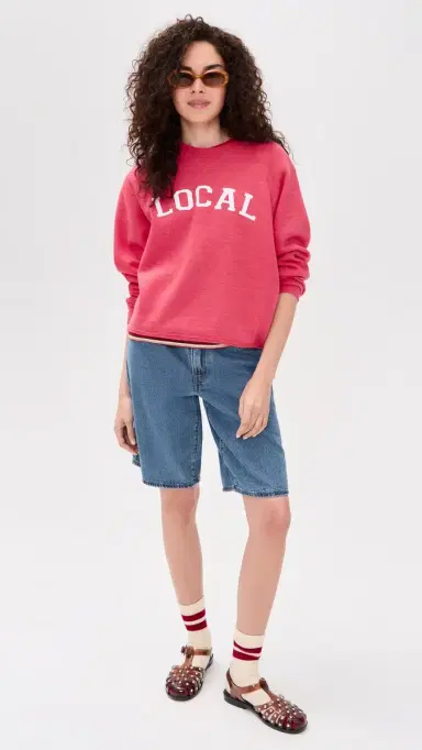 Sunny Somewhere Raglan Sweatshirt Heathered Red | Thumbnail 5 Sunny Somewhere Raglan Sweatshirt Heathered Red | Thumbnail 5