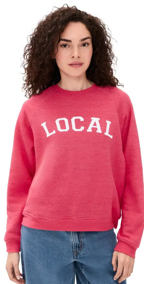 Sunny Somewhere Raglan weatshirt Heathered Red