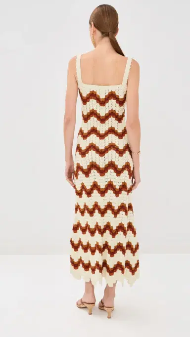 ESCVDO area Crochet Maxi Dress /Tobacco | Thumbnail 3
