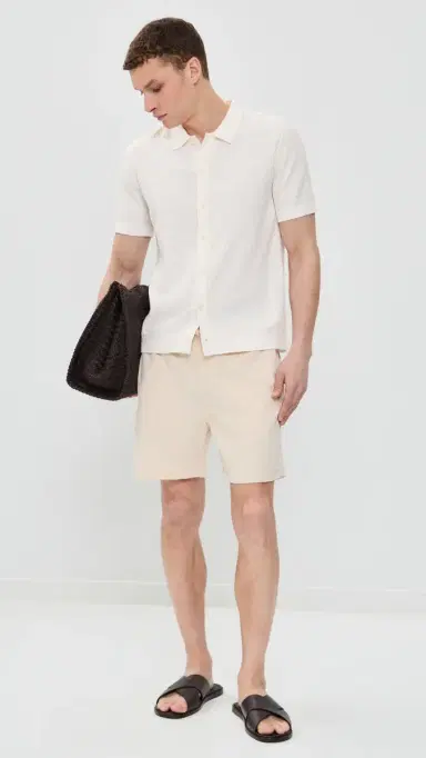 Theory Carin Short Sleeve Shirt in Tactile Cotton Winter | Thumbnail 5 Theory Carin Short Sleeve Shirt in Tactile Cotton Winter | Thumbnail 5