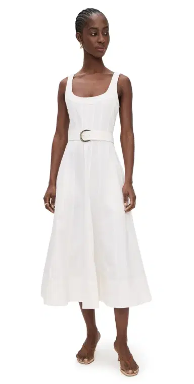 Cinq à Sept White Denim Cambree Dress White | Thumbnail 1 Cinq à Sept White Denim Cambree Dress White | Thumbnail 1
