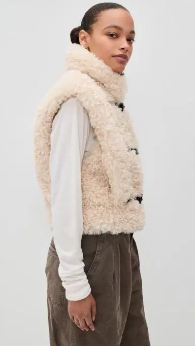 Isabel Marant Étoile Alisa Vest Ecru | Thumbnail 4