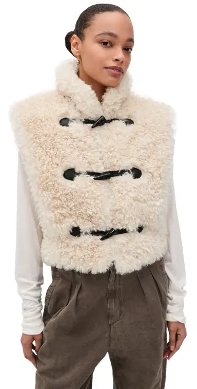 Isabel Marant Étoile Alisa Vest Ecru | Thumbnail 1