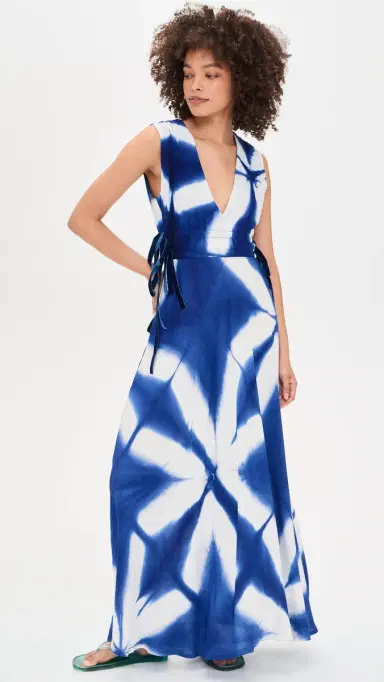Busayo Lana Dress Blue & White | Thumbnail 2 Busayo Lana Dress Blue & White | Thumbnail 2