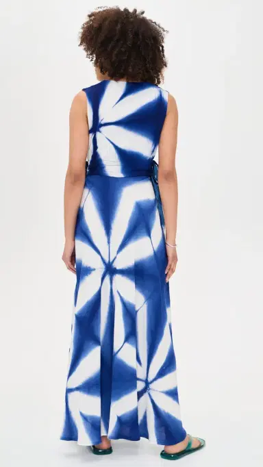 Busayo Lana Dress Blue & White | Thumbnail 3 Busayo Lana Dress Blue & White | Thumbnail 3