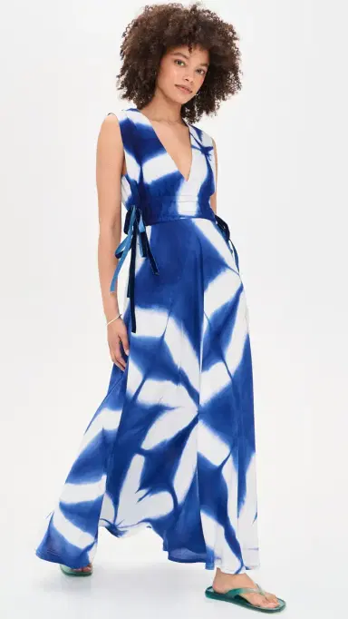 Busayo Lana Dress Blue & White | Thumbnail 5 Busayo Lana Dress Blue & White | Thumbnail 5