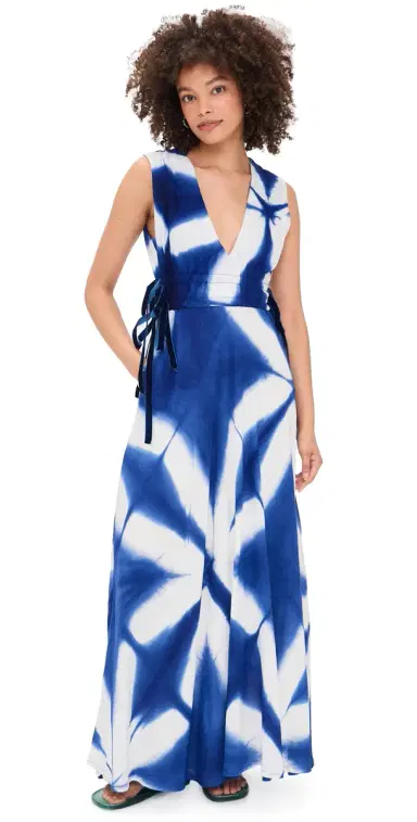 Busayo Lana Dress Blue & White | Thumbnail 1 Busayo Lana Dress Blue & White | Thumbnail 1