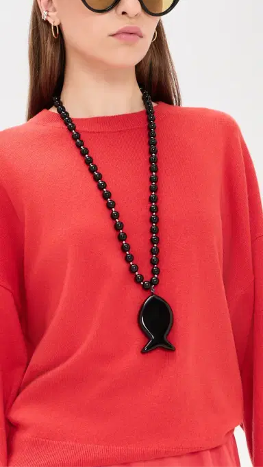 Julietta Fish Necklace Black One Size | Thumbnail 3 Julietta Fish Necklace Black One Size | Thumbnail 3