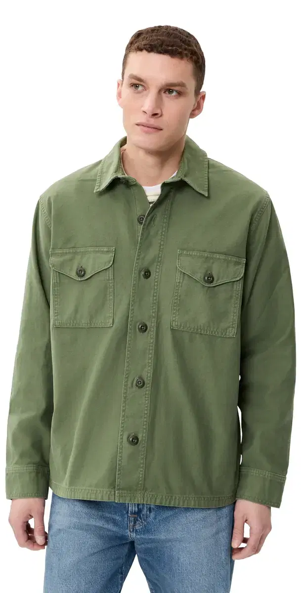 Field hirt Jacket Washed Fatigue Green