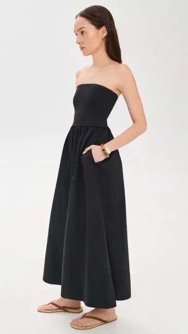 Z Supply Sunsought Strapless Midi Dress Black | Thumbnail 4 Z Supply Sunsought Strapless Midi Dress Black | Thumbnail 4