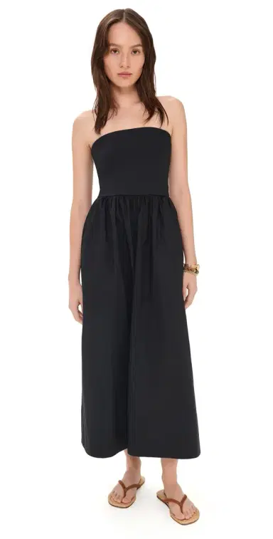 Z Supply Sunsought Strapless Midi Dress Black | Thumbnail 1 Z Supply Sunsought Strapless Midi Dress Black | Thumbnail 1