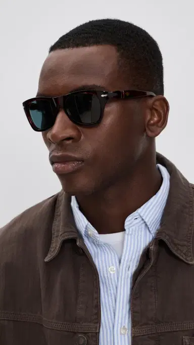 Persol 0PO8001S Sunglasses Transparent Brn Red Havana/Blue One Size | Thumbnail 3