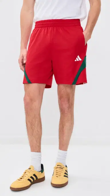 adidas House of Tiro Nations Track Shorts 7 Better carlet/Team Dark Green | Thumbnail 2