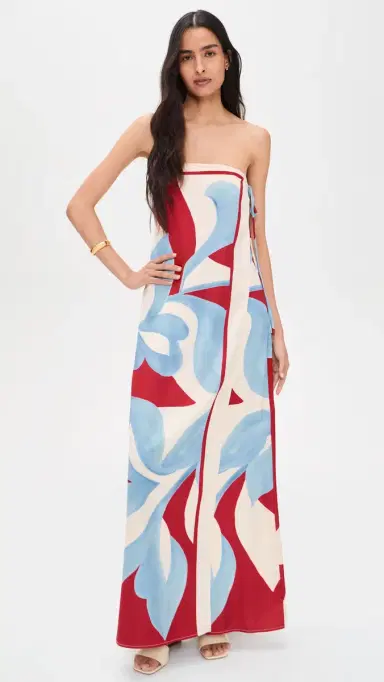 SEVEN WONDERS Amoree Strapless Maxi Dress Amoree Red | Thumbnail 2