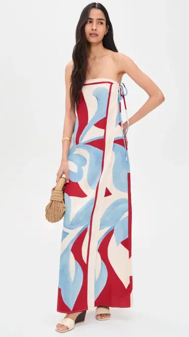 SEVEN WONDERS Amoree Strapless Maxi Dress Amoree Red | Thumbnail 5
