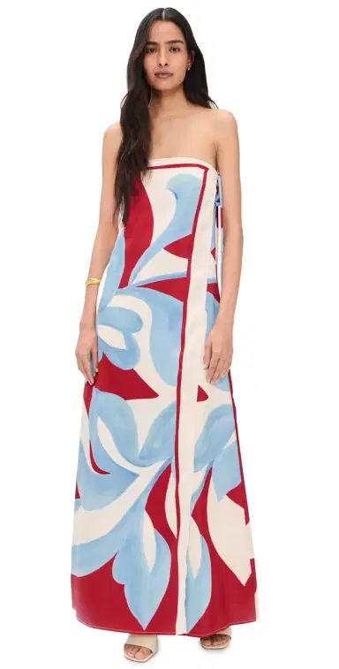 SEVEN WONDERS Amoree Strapless Maxi Dress Amoree Red | Thumbnail 1