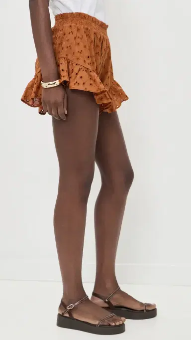 Playa Lucila Ruffle Shorts Tobacco | Thumbnail 4 Playa Lucila Ruffle Shorts Tobacco | Thumbnail 4