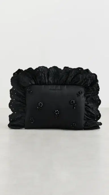 Simone Rocha Pillowcase Embroidered Clutch Bag Black/Jet One Size | Thumbnail 2 Simone Rocha Pillowcase Embroidered Clutch Bag Black/Jet One Size | Thumbnail 2