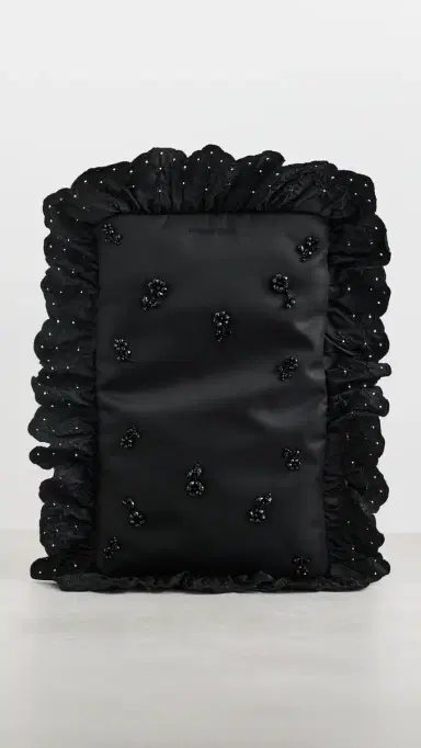 Simone Rocha Pillowcase Embroidered Clutch Bag Black/Jet One Size | Thumbnail 4 Simone Rocha Pillowcase Embroidered Clutch Bag Black/Jet One Size | Thumbnail 4