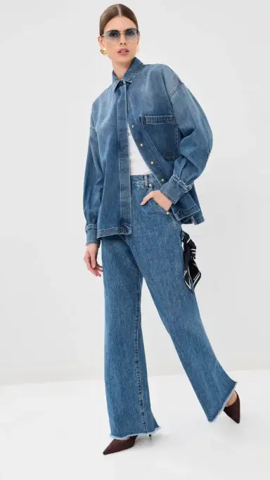 DARKPARK Paola Tencel Denim Wrapped Shirt Blue Oslo | Thumbnail 5