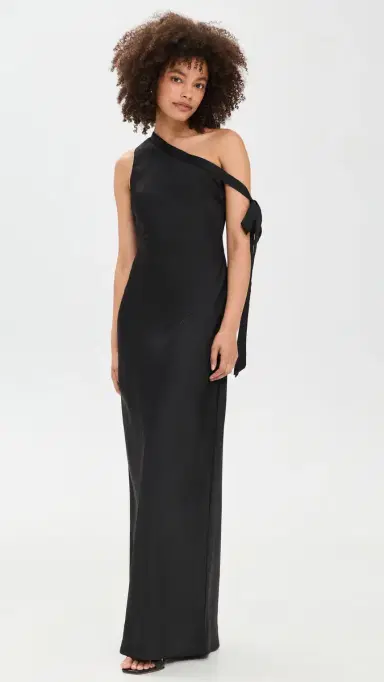 Runaway the Label Viola One houlder Maxi Dress Noir | Thumbnail 2 Runaway the Label Viola One houlder Maxi Dress Noir | Thumbnail 2
