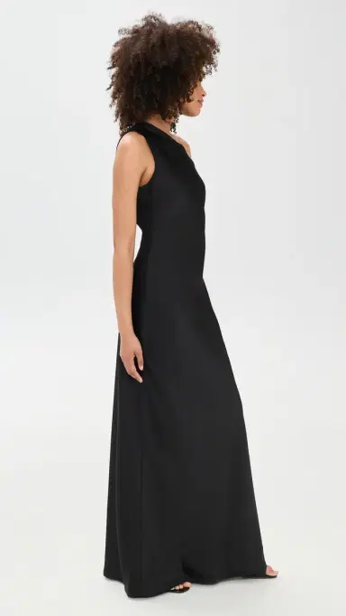 Runaway the Label Viola One houlder Maxi Dress Noir | Thumbnail 4 Runaway the Label Viola One houlder Maxi Dress Noir | Thumbnail 4