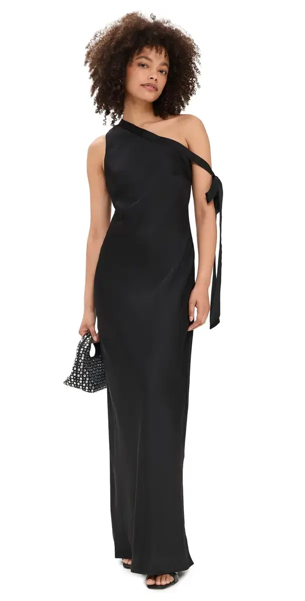 Viola One houlder Maxi Dress Noir