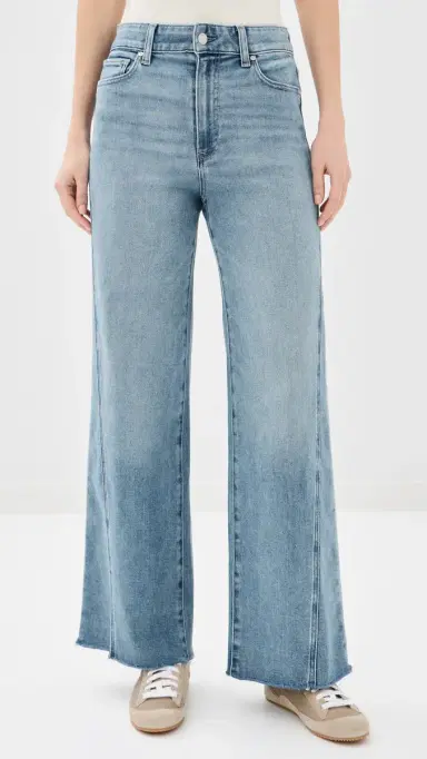 PAIGE Anessa Jeans with Twisted Outseam Panel and Raw Hem 31 Explorer | Thumbnail 2 PAIGE Anessa Jeans with Twisted Outseam Panel and Raw Hem 31 Explorer | Thumbnail 2
