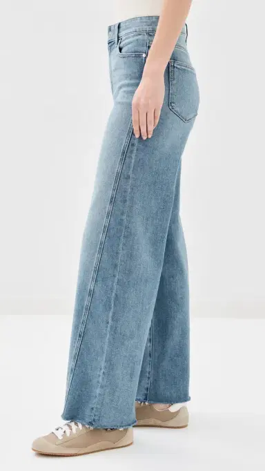 PAIGE Anessa Jeans with Twisted Outseam Panel and Raw Hem 31 Explorer | Thumbnail 4 PAIGE Anessa Jeans with Twisted Outseam Panel and Raw Hem 31 Explorer | Thumbnail 4