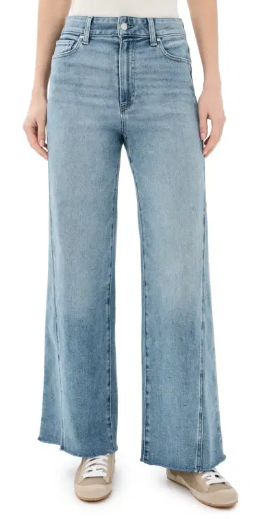 PAIGE Anessa Jeans with Twisted Outseam Panel and Raw Hem 31 Explorer | Thumbnail 1 PAIGE Anessa Jeans with Twisted Outseam Panel and Raw Hem 31 Explorer | Thumbnail 1