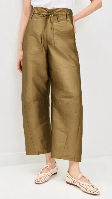 CHAN LUU Techno Taffeta Barrel Pants Bronze | Thumbnail 2