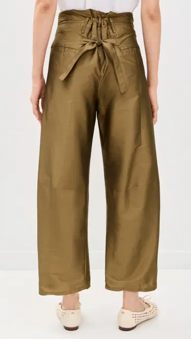 CHAN LUU Techno Taffeta Barrel Pants Bronze | Thumbnail 3