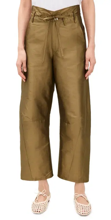 CHAN LUU Techno Taffeta Barrel Pants Bronze | Thumbnail 1