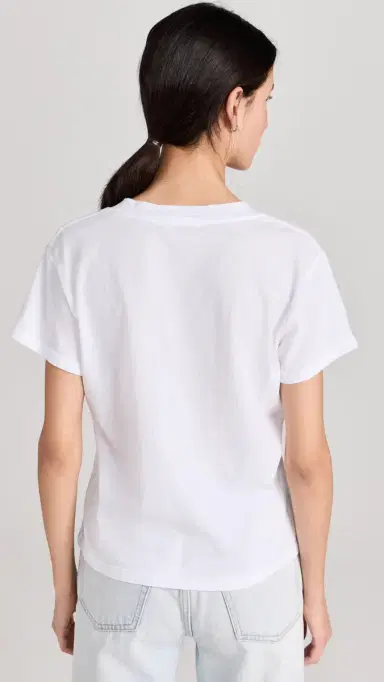 perfectwhitetee Hendrix Cotton Boxy V Neck Tee White | Thumbnail 3 perfectwhitetee Hendrix Cotton Boxy V Neck Tee White | Thumbnail 3