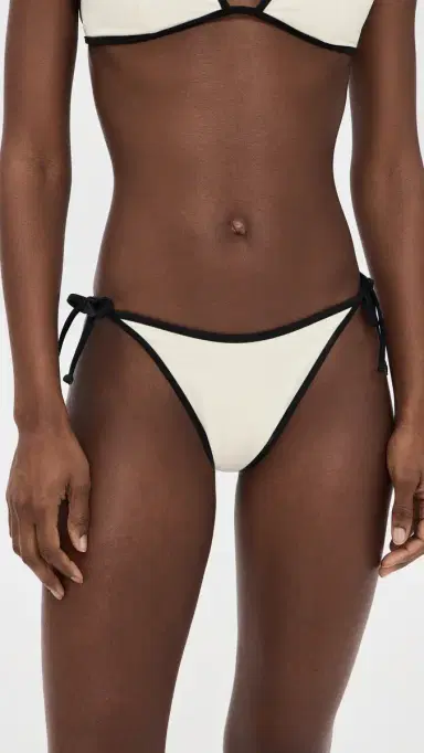 Onia Cleo Bikini Bottoms Egret/Black | Thumbnail 2