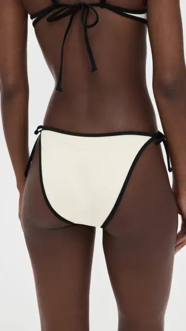 Onia Cleo Bikini Bottoms Egret/Black | Thumbnail 3