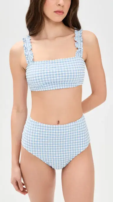 Hill House Home The Teagan Bikini Set Blue Gingham | Thumbnail 5 Hill House Home The Teagan Bikini Set Blue Gingham | Thumbnail 5