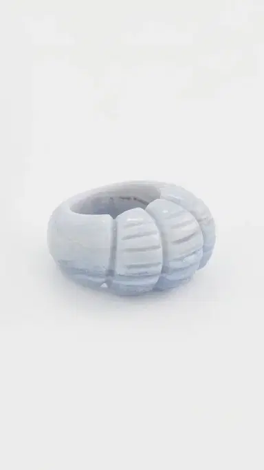 Ulla Johnson Twisted Stone Ring Blue Agate One Size | Thumbnail 2