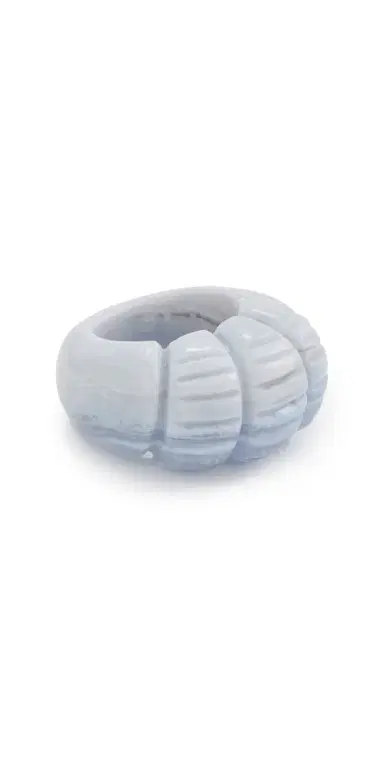 Ulla Johnson Twisted Stone Ring Blue Agate One Size | Thumbnail 1
