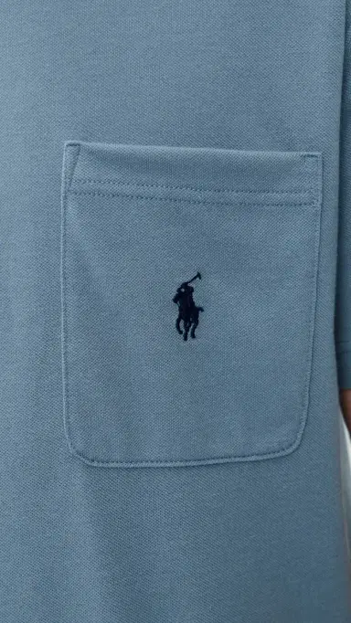 Polo Ralph Lauren Underwear Feather Weight Mesh Pocket Crew Tee Bluestone/Cruise Navy PP | Thumbnail 6