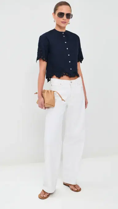 Veronica Beard Aleck Shirt Navy | Thumbnail 5 Veronica Beard Aleck Shirt Navy | Thumbnail 5