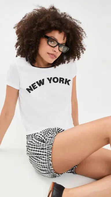 Sunny Somewhere New York Ringer Tee White / Black M | Thumbnail 2 Sunny Somewhere New York Ringer Tee White / Black M | Thumbnail 2