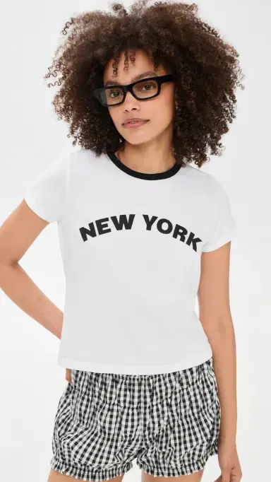 Sunny Somewhere New York Ringer Tee White / Black M | Thumbnail 3 Sunny Somewhere New York Ringer Tee White / Black M | Thumbnail 3