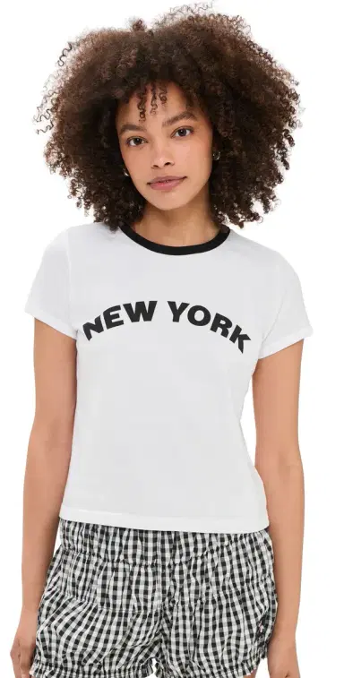 Sunny Somewhere New York Ringer Tee White / Black M | Thumbnail 1 Sunny Somewhere New York Ringer Tee White / Black M | Thumbnail 1