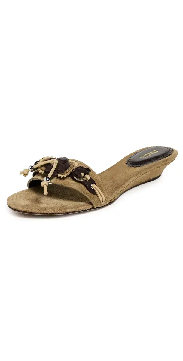 Iela Wedge Mule Sandals Taupe