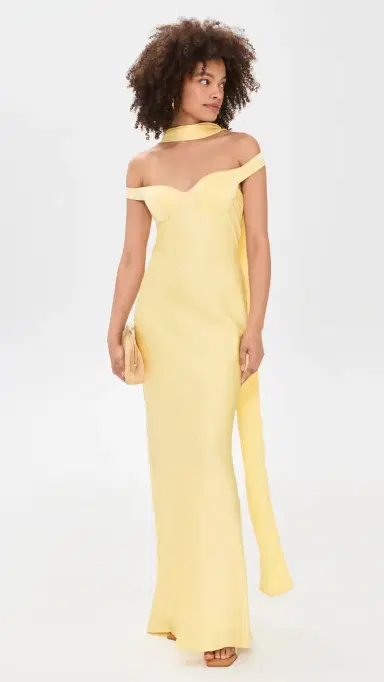 Runaway The Label Raphaella Off Shoulder Maxi Dress Buttermilk L | Thumbnail 5